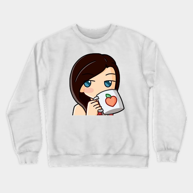 Peachy Sip Crewneck Sweatshirt by AuroraPeachy